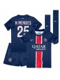 Paris Saint-Germain Nuno Mendes #25 Kotipaita Lasten 2024-25 Lyhythihainen (+ shortsit)